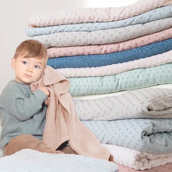 Béžová bavlnená pletená detská deka 80x80 cm Frosty Almond – Roba-image-4