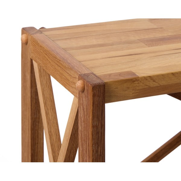 Regál z dubového dreva v prírodnej farbe 70x161 cm X-Shelf – Unique Furniture-image-4