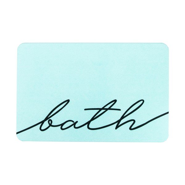 Svetlomodrá kúpeľňová predložka 39x60 cm Bath – Artsy Doormats