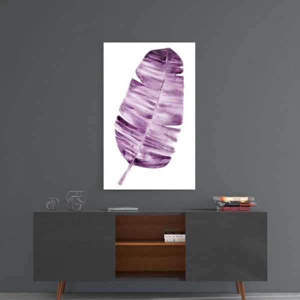 Sklenený obraz Insigne Lila Leaf, 46 x 72 cm-image-1
