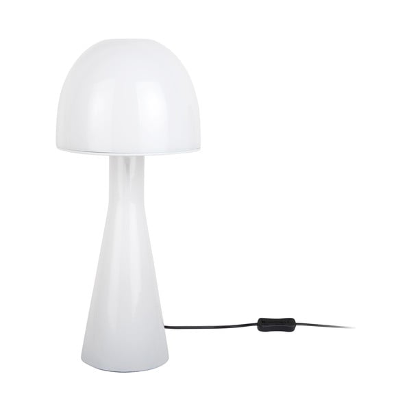 Biela stolová lampa so skleneným tienidlom (výška 45 cm) Bombin – Leitmotiv