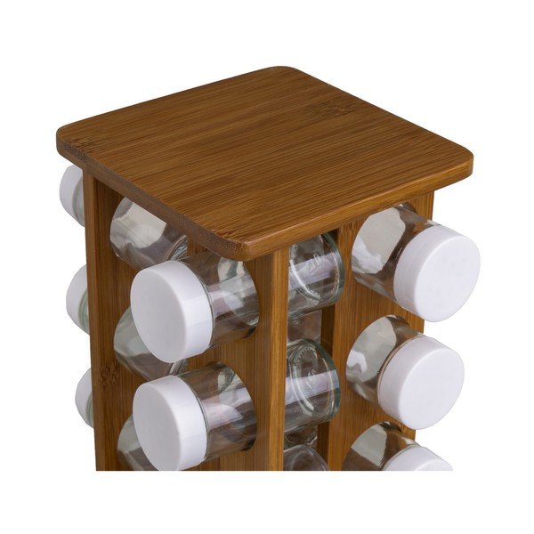 Súprava koreničiek so stojanom 12 ks Bamboo Walnut – Casa Selección-image-4