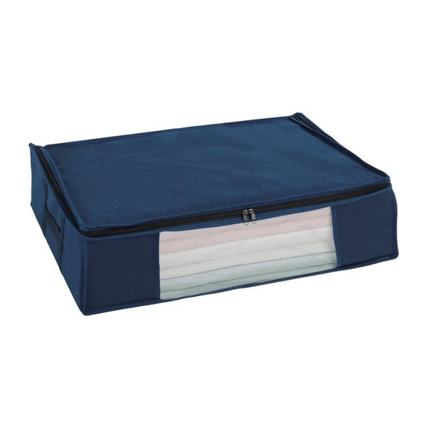 Modrý vákuový úložný box Wenko Air, 50 x 65 x 15 cm