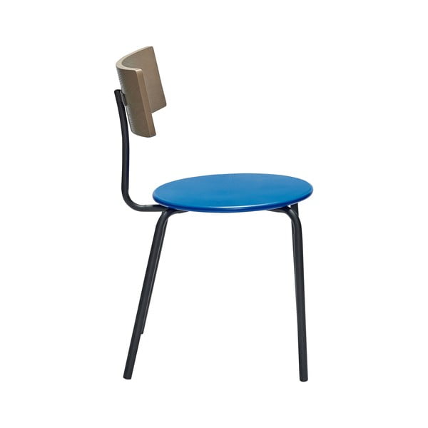 Jedálenská stolička v modrej a prírodnej farbe v súprave 4 ks Koi – Hübsch-image-2