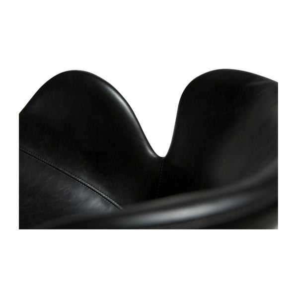 Čierne čalúnené jedálenské kreslo s podrúčkami Gaia – DAN-FORM Denmark-image-3