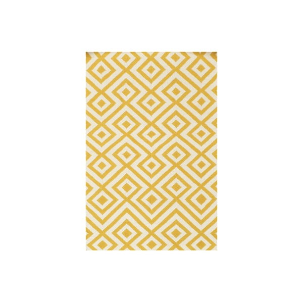 Vlnený koberec Luisa Yellow, 180x120 cm