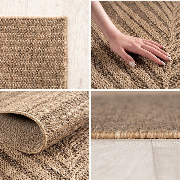 Hnedý okrúhly vnútorný a vonkajší koberec ø 80 cm Timber 1403 – Ayyildiz Carpets-image-4