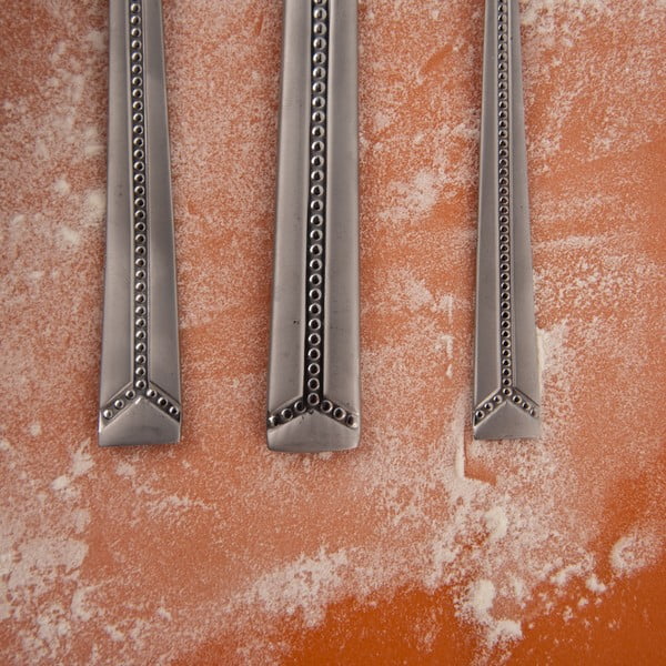 Antikoro príbor 24 ks v striebornej farbe Bright – Orion-image-3