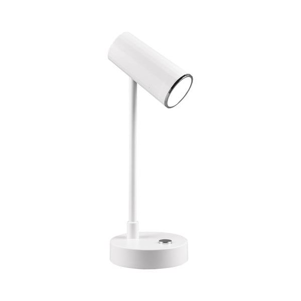 Biela LED stolová lampa so stmievačom (výška  28 cm) Lenny – Trio