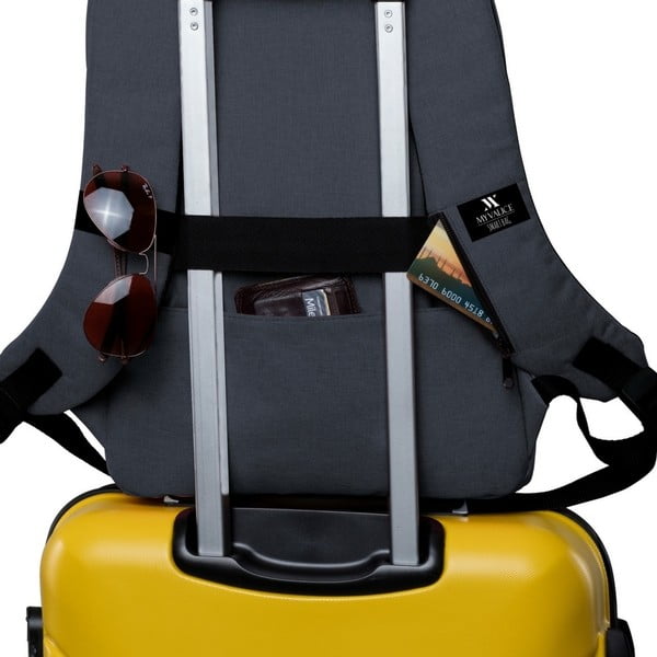 Antracitový batoh s USB portom My Valice GALAXY Smart Bag-image-2
