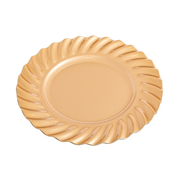 Zlatý servírovací tanier Casa Selección, ø 33 cm
