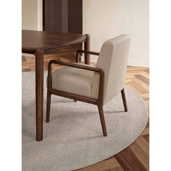 Krémový ručne tkaný vlnený okrúhly koberec ø 160 cm Greenwich – Ted Baker-image-1