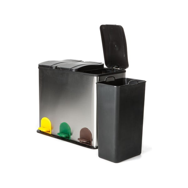 Kôš na recyklovaný odpad v striebornej farbe Tomasucci Recycle, 60 l-image-2