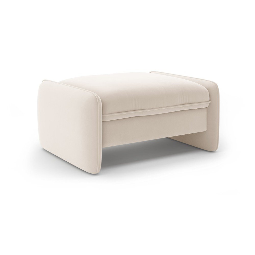 Krémová zamatová podnožka Georgia – Micadoni