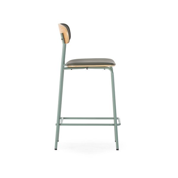 Tmavozelené čalúnené barové stoličky v súprave 2 ks (výška sedadla 65,5 cm) Saula – Marckeric-image-3