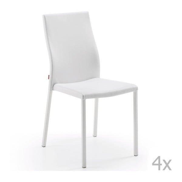 Sada 4 bielych stoličiek La Forma Aura