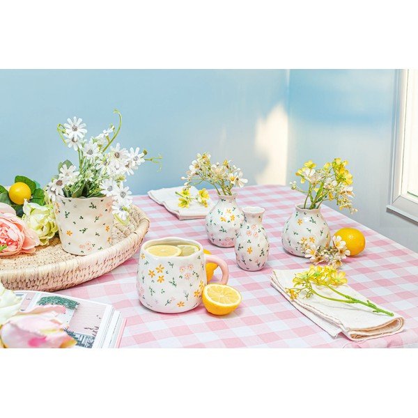 Kameninový obal na kvetináč ø 11 cm Ditsy Floral – Sass & Belle-image-2