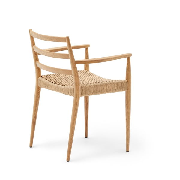 Jedálenská stolička z dubového dreva v prírodnej farbe v súprave 2 ks Analy – Kave Home-image-3