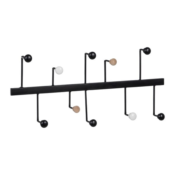 Čierny kovový nástenný vešiak – Ixia-image-1