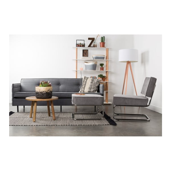 Svetlosivé kreslo Zuiver Rib-image-4