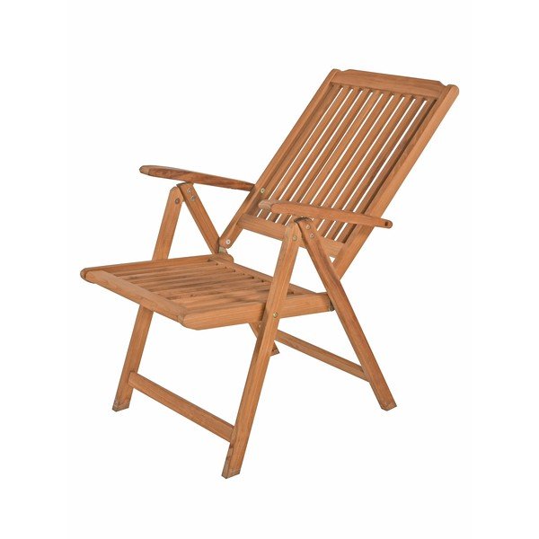 Hnedé drevené záhradné kreslo Solo – Garden Pleasure-image-2