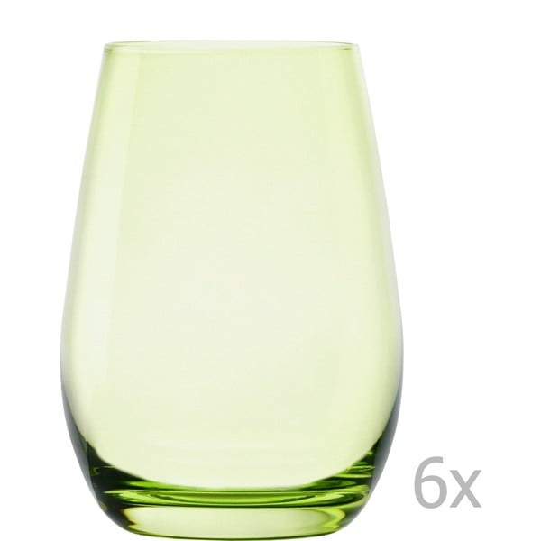 Sada 6 zelených pohárov Stölzle Lausitz Elements, 465 ml
