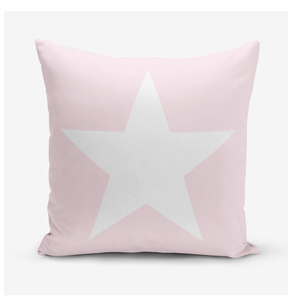 Obliečka na vankúš s prímesou bavlny Minimalist Cushion Covers Star Pink, 45 × 45 cm