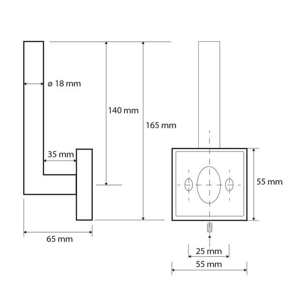 Mosadzný držiak na toaletný papier v striebornej farbe Sapho X-Square-image-1