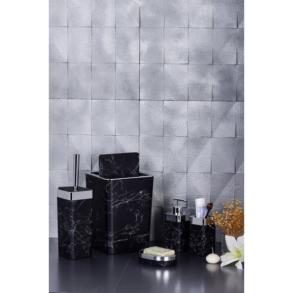 Čierna súprava doplnkov do kúpeľne - Oyo Concept-image-1