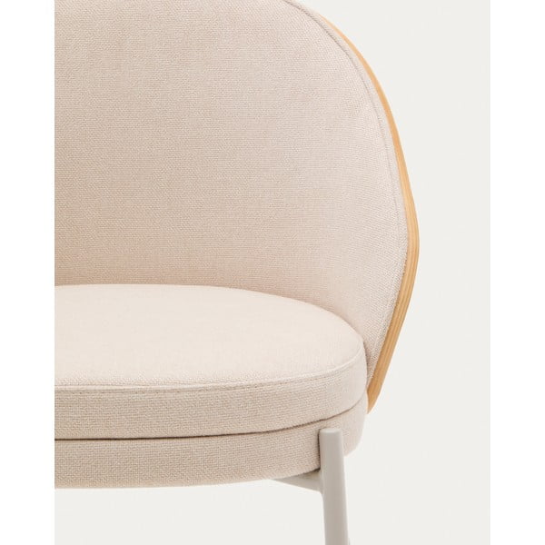 Krémová/v prírodnej farbe jedálenská stolička Eamy – Kave Home-image-1