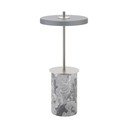 Sivá mramorová LED stolová lampa so stmievačom s kovovým tienidlom (výška  25,5 cm) Asteria Move Mini – UMAGE