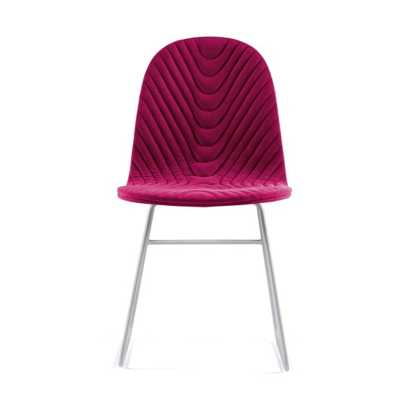 Ružová stolička s kovovými nohami IKER Mannequin V Wave