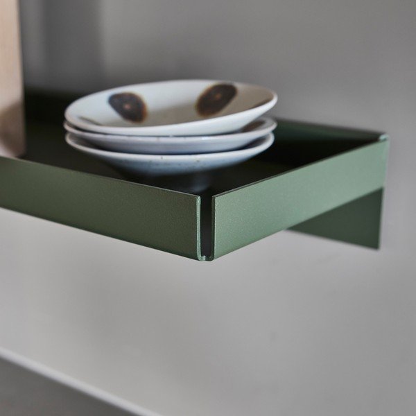 Tmavozelená kovová polica 50 cm Bakku – OYOY Living Design-image-2
