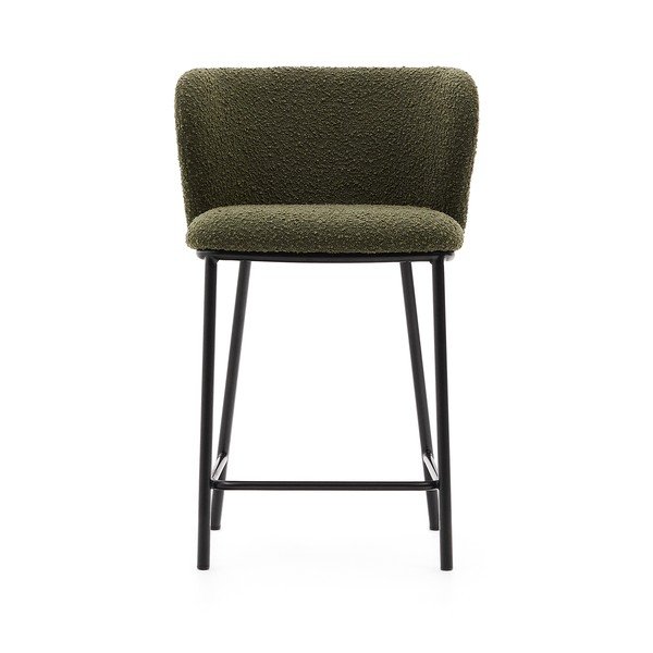 Zelená barová stolička (výška sedadla 65 cm) Ciselia – Kave Home-image-2