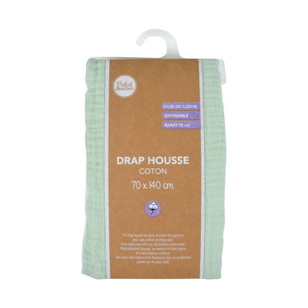 Napínacia mušelínová detská plachta do postieľky 70x140 cm – Bébé Douceur-image-4