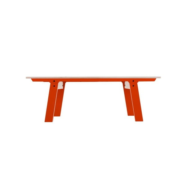 Oranžová lavica na sedenie rform Slim 01, dĺžka 133 cm
