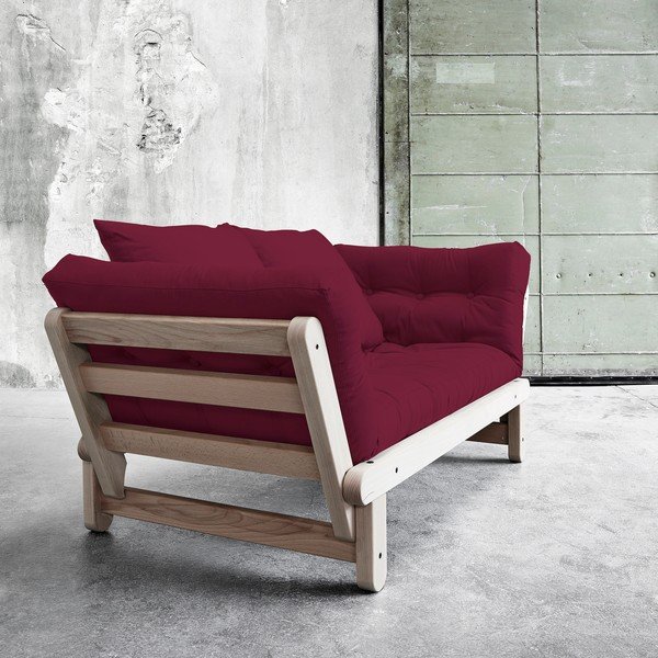 Rozkladacia pohovka Beat Beech/Light Bordeaux-image-1