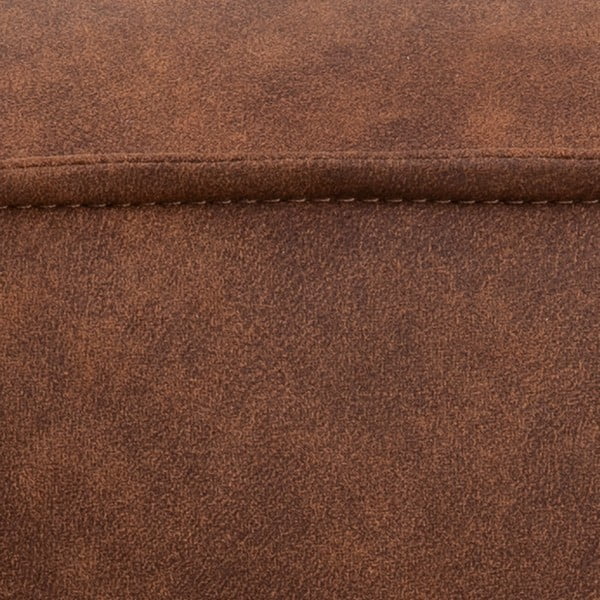 Koňakovohnedý puf z imitácie kože Actona Mie, 40 x 40 cm-image-4