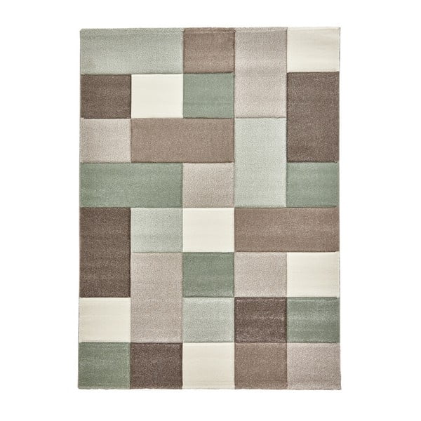 Béžovo-zelený koberec Think Rugs Brooklyn, 120 × 170 cm