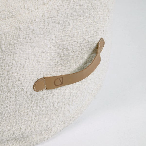 Biely puf Kave Home Adara, ø 50 cm-image-2
