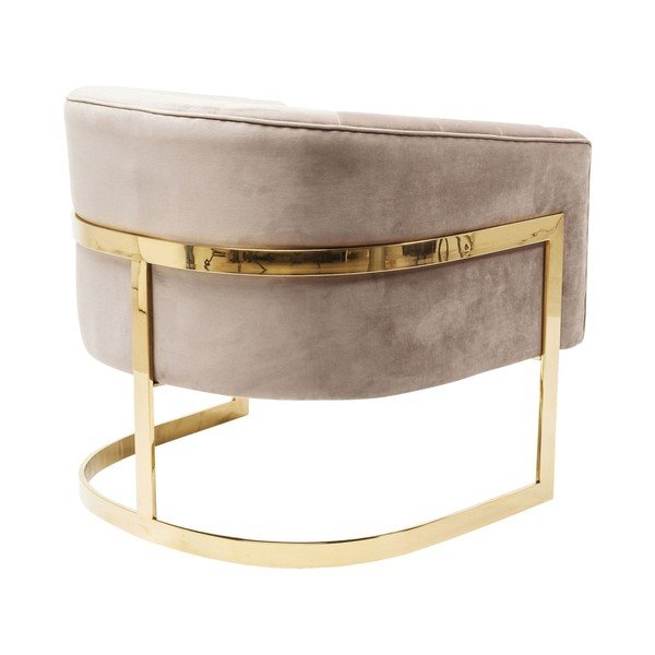 Béžové kreslo s detailmi v zlatej farbe Kare Design Pure Elegance-image-4