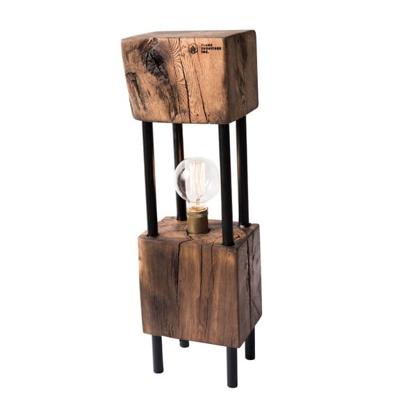 Stolová lampa z rekultivovaného dubového dreva Flame furniture Inc. Monolit