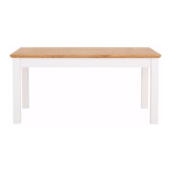 Biely jedálenský stôl z masívneho borovicového dreva so zásuvkou Støraa Suzie-image-2
