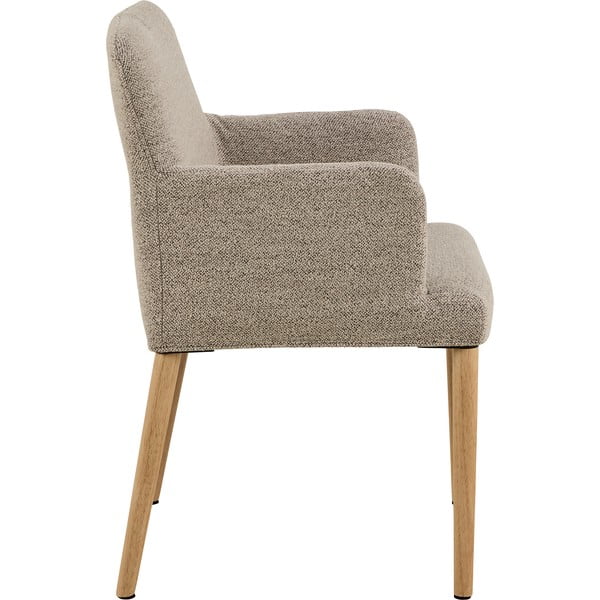 Béžové čalúnené jedálenské kreslo s podrúčkami Zoe – Actona-image-4