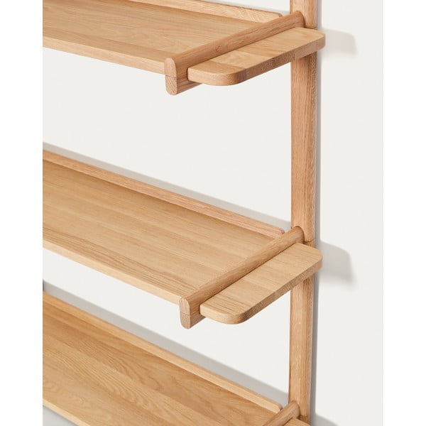 Modulárny policový systém z dubového dreva v prírodnej farbe 90x202 cm Sitra – Kave Home-image-4