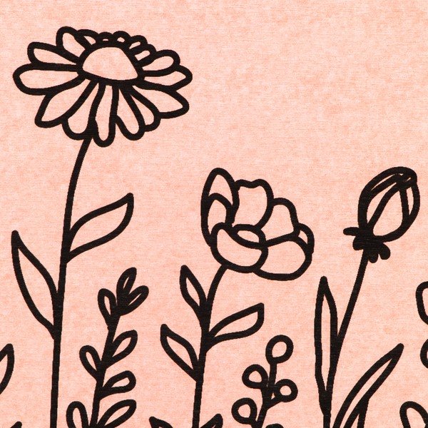 Svetloružová kúpeľňová predložka z kremeliny 39x60 cm Floral Lines – Artsy Doormats-image-2