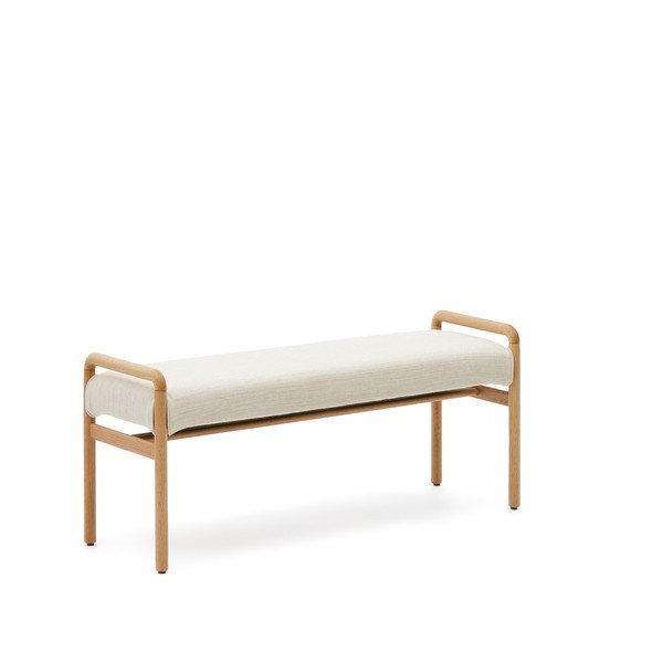 Lavica v krémovej a prírodnej farbe Macaret – Kave Home-image-2