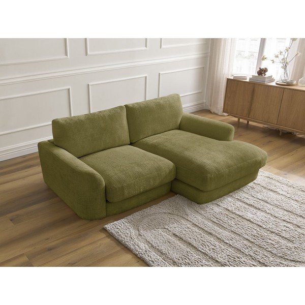 Kaki ženilková rohová pohovka (pravý roh/s leňoškou) Leonore – Bobochic Paris-image-4