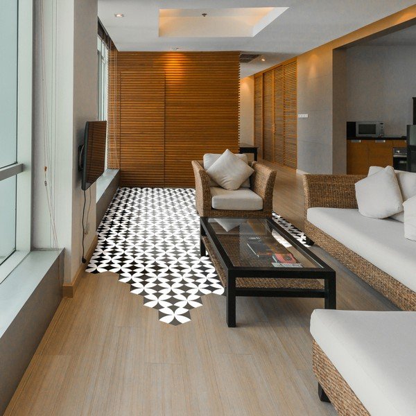 Sada 10 samolepiek na podlahu Ambiance Floor Stickers Hexagons Bernardo, 40 × 90 cm-image-3