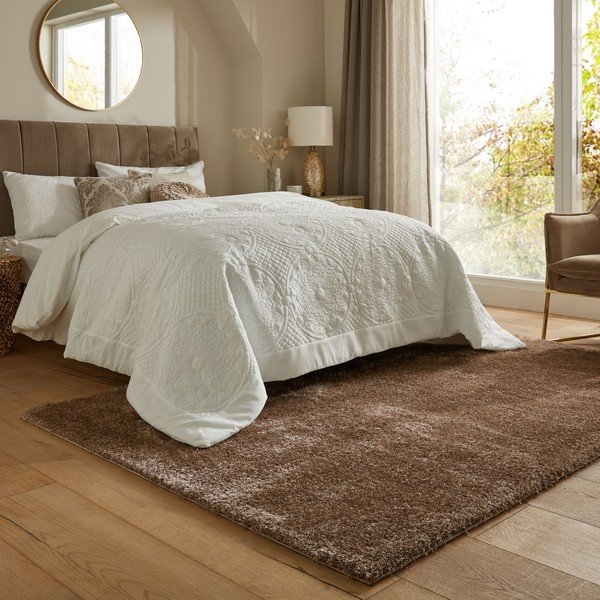 Hnedý koberec z recyklovaných vlákien 120x170 cm Velvet – Flair Rugs-image-1